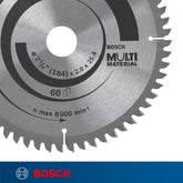 Bosch Circularsaw Blade 7 1/4" x 1" x 60T Multimaterial
